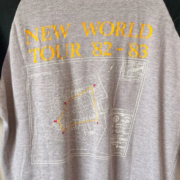 1982 RUSH New World Tour Raglan - Picture 2 of 4